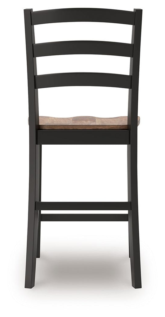 Wildenauer - Barstool (Set of 2) - Brown / Black