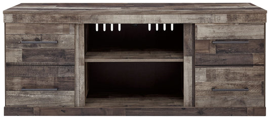 Derekson - LG TV Stand With Fireplace Option - Multi Gray