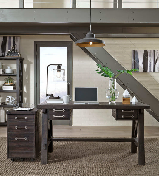 Yosemite - Solid Wood Rollling File Cabinet - Cafe