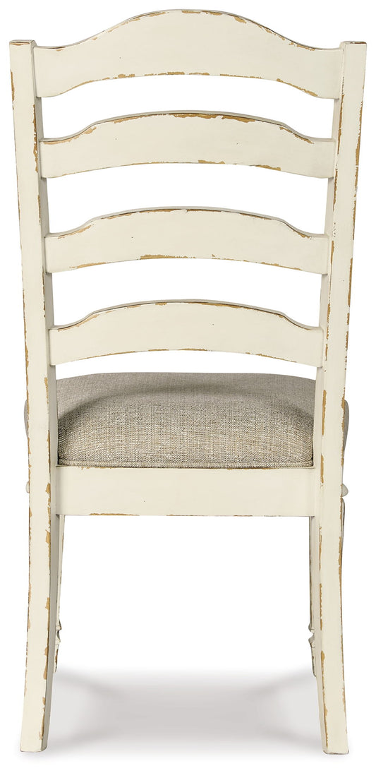 Realyn - Dining UPH Side Chair (Set of 2) - Ladderback - Chipped White