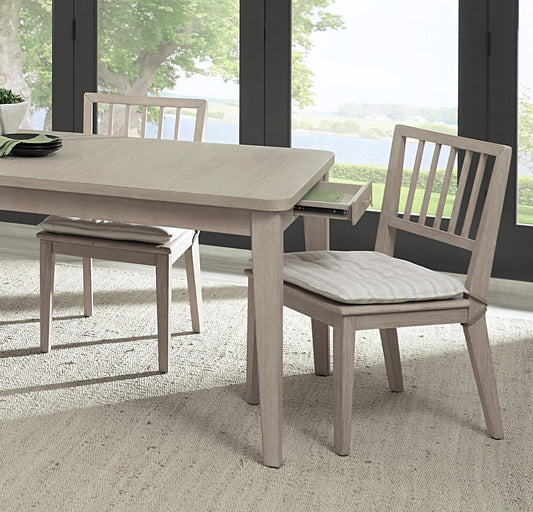 Camden - Wood Dining Chair (Set of 2) With Detachable Cushion - Chai And Oat