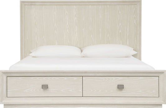 Maxime - California King Two Drawer Footboard Storage Bed - Ash