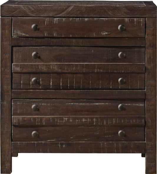 Townsend - Three Drawer Solid Wood Nightstand - Java