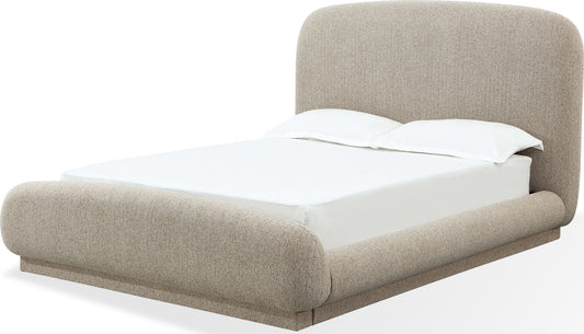 Tirimbina - Chenille Upholstered Platform Bed