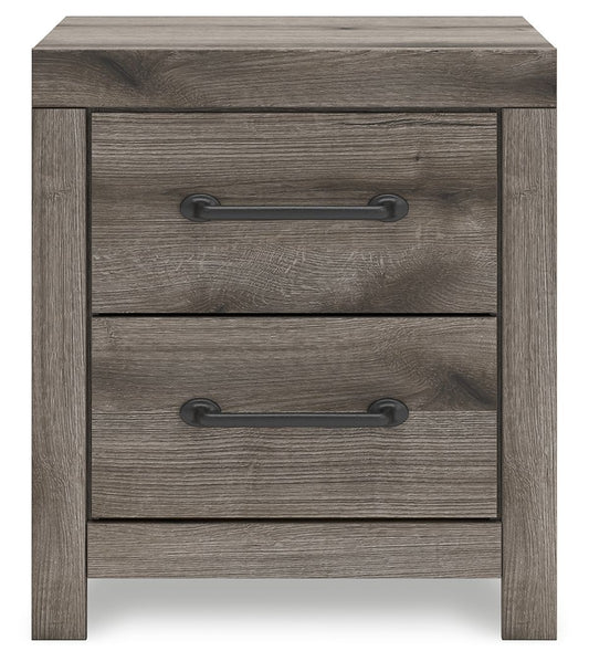 Graystorm - Two Drawer Night Stand - Brown Gray