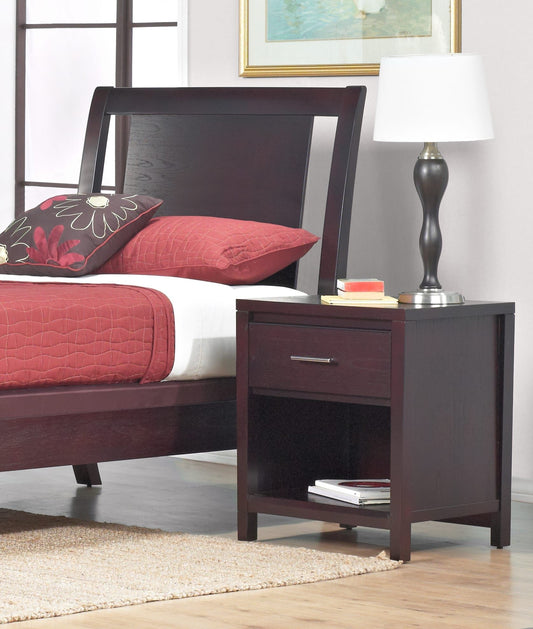 Nevis - One Drawer Nightstand - Espresso