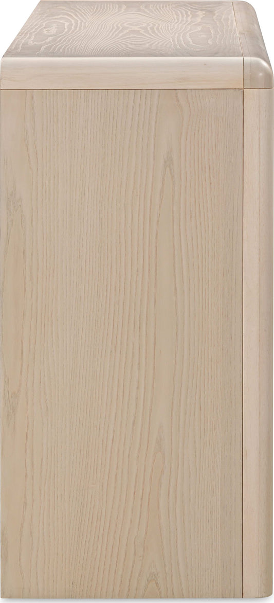 Liv - Four Door Ash Wood Sideboard - White Sand