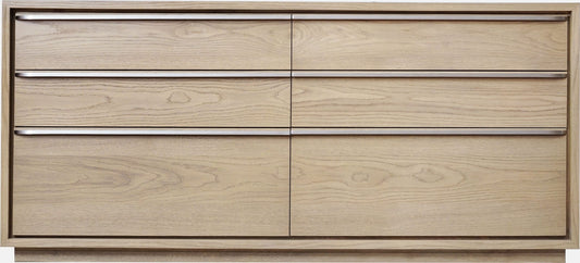 One - Coastal Modern Six Drawer Dresser - Bisque