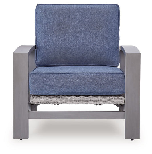 Half Moon Beach - Spring Lounge Chair - Blue / Gray