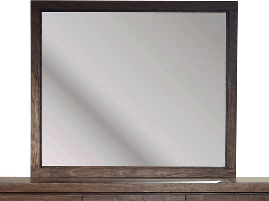 Boracay - Beveled Glass Landscape Mirror - Wild Oats Brown