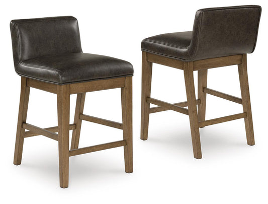Cabalynn - Upholstered Barstool (Set of 2) - Two-tone Brown