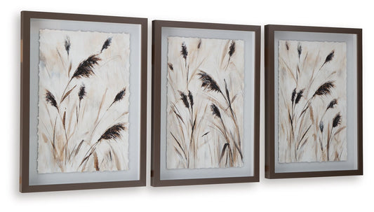 Honslow - Wall Art Set (Set of 3) - Brown / Black / White