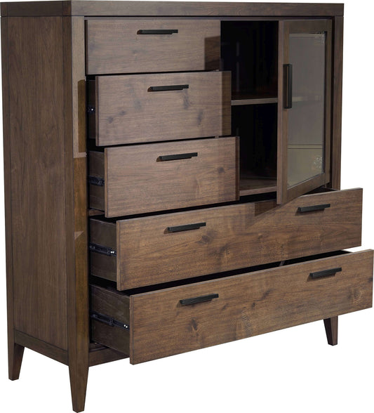 Boracay - Five Drawer One Door Walnut Sweater Chest - Wild Oats Brown (2024)