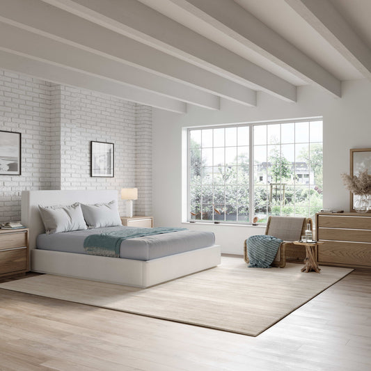 One - Full Upholstered Footboard Storage Bed - Pearl (2026)