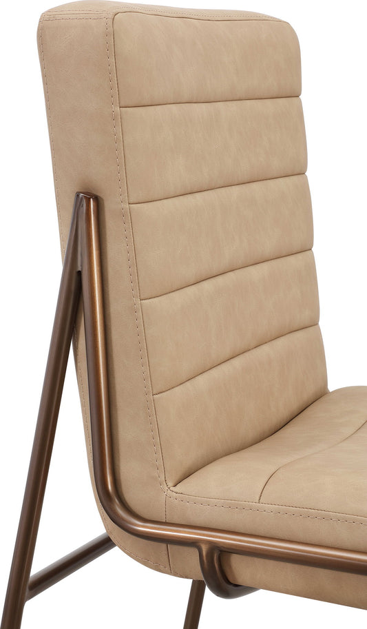 Crossroads 2.0 - Madison Metal Frame Counter Stool - Honey Synthetic Leather