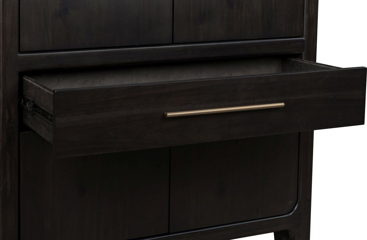 Zamba - Four Door One Drawer Acacia Bar Cabinet - Jaguar