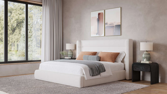 Formosa Frank - Upholstered Wingback Platform Bed