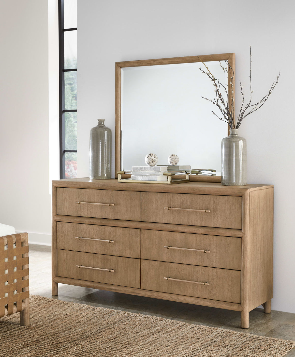 Dorsey - Solid Wood And Glass Mirror
