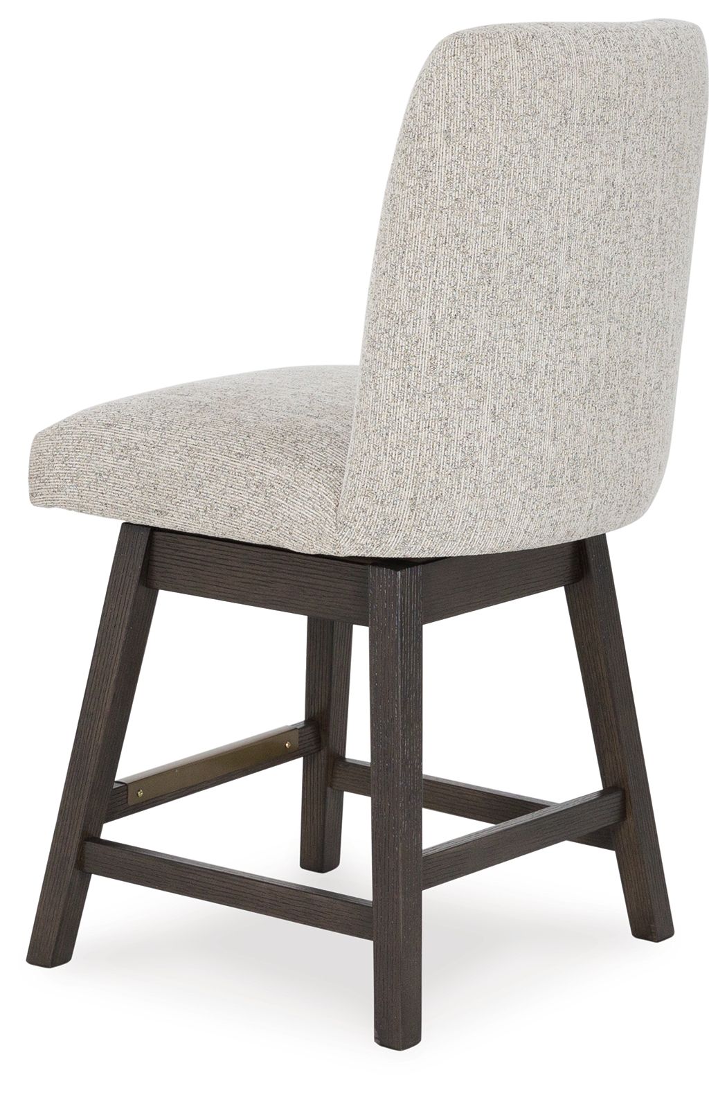 Burkhaus - Upholstered Swivel Barstool (Set of 2) - Beige / Dark Brown