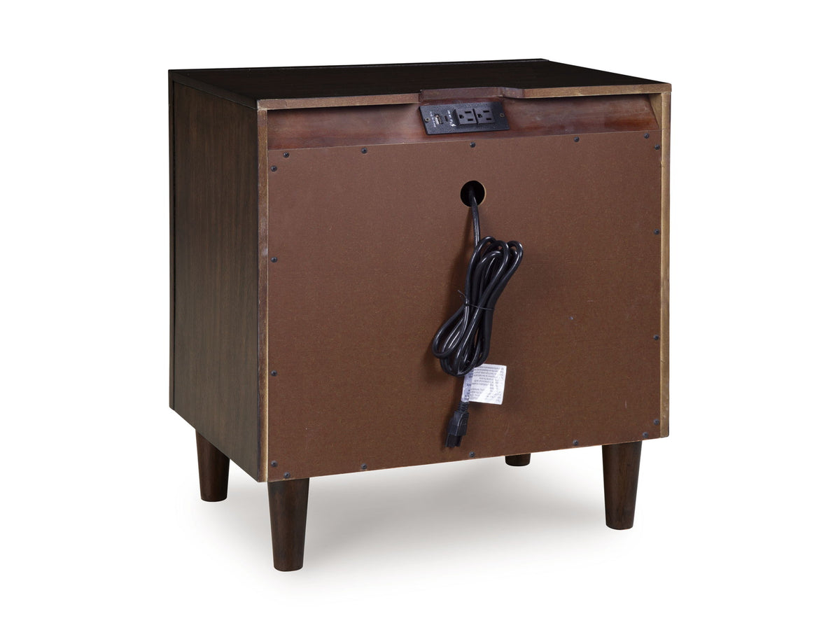 Dantenton - Two Drawer Night Stand - Merlot