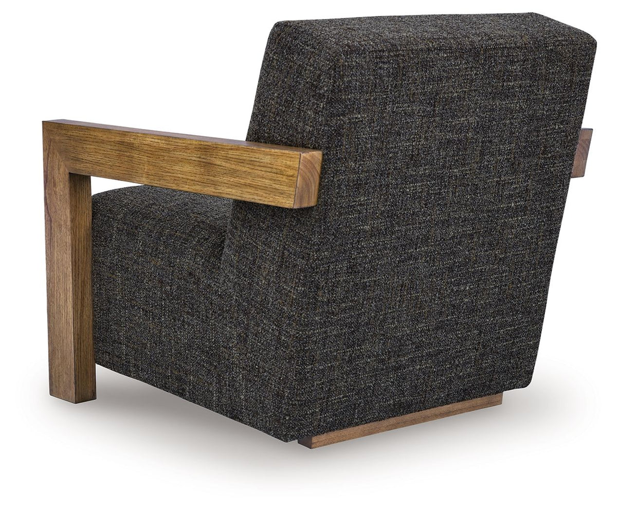 Dorney - Accent Chair - Charcoal / Brown