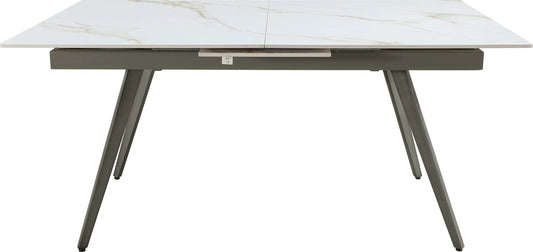 Lucia - Extendable Stone Top Metal Leg Dining Table