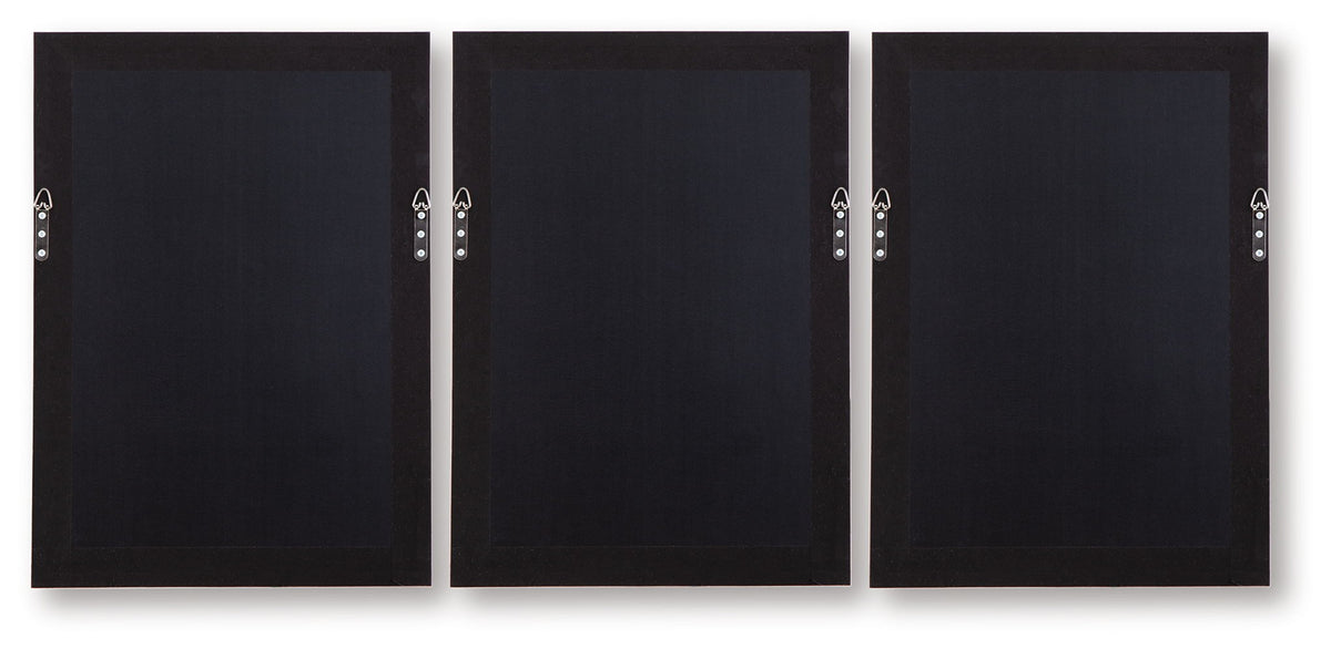 Honslow - Wall Art Set (Set of 3) - Brown / Black / White