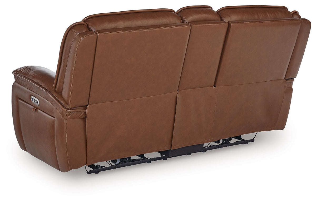 Healy Pier - Power Reclining Loveseat With Console / Adj Headrest - Chocolate