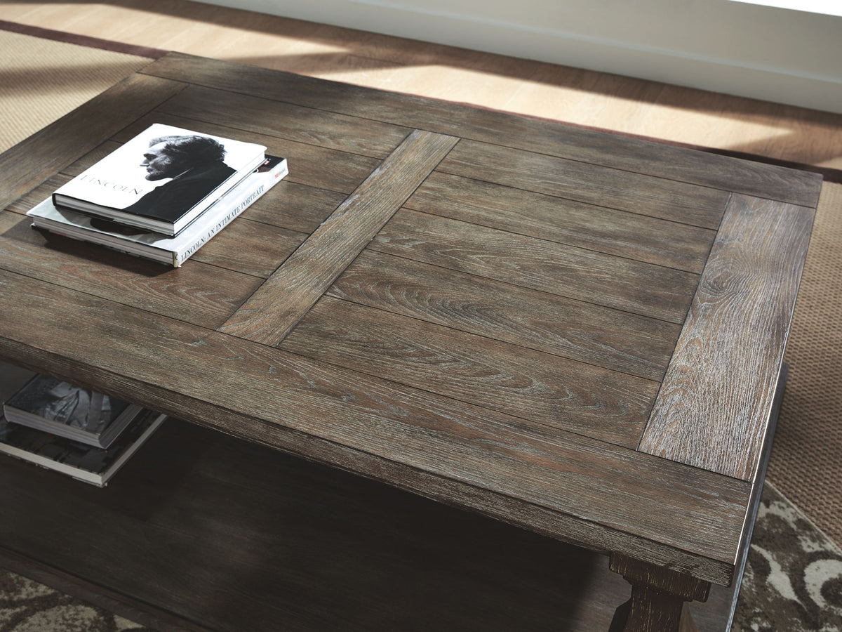 Johnelle - Rectangular Cocktail Table - Gray