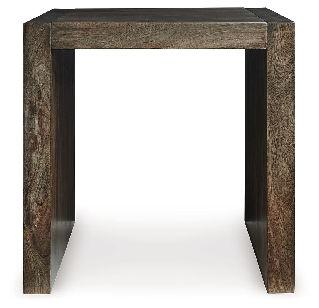 Dreggan - Square End Table - Brown