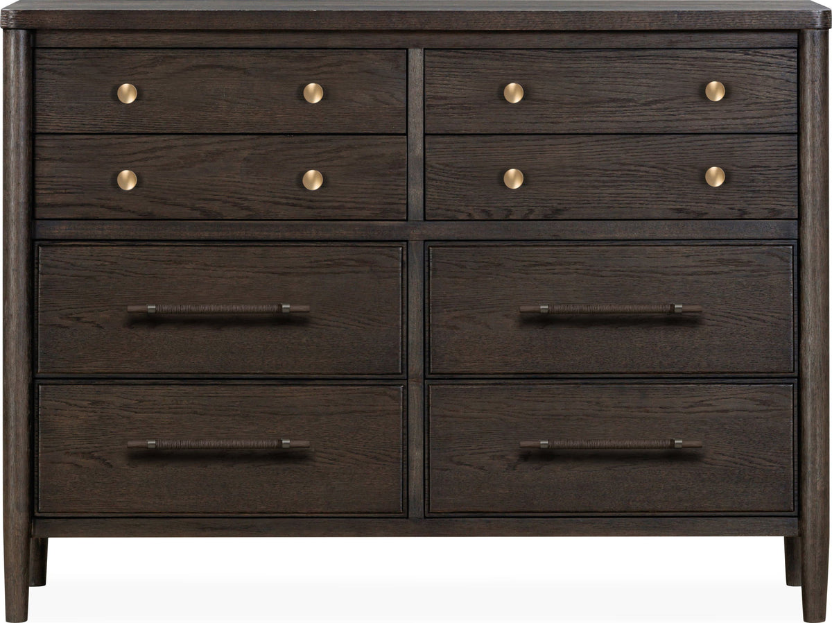 Rockport - Eight Drawer Oak Wood Dresser - Yin