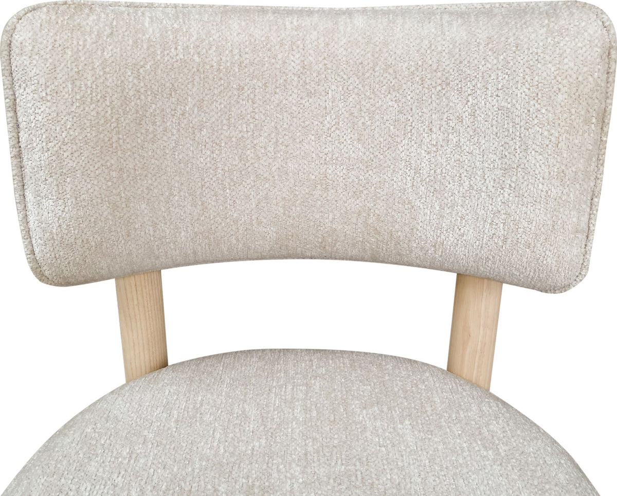 Zinnia - Wood Back Dining Chair (Set of 2) - White Sand And Dune Chenille