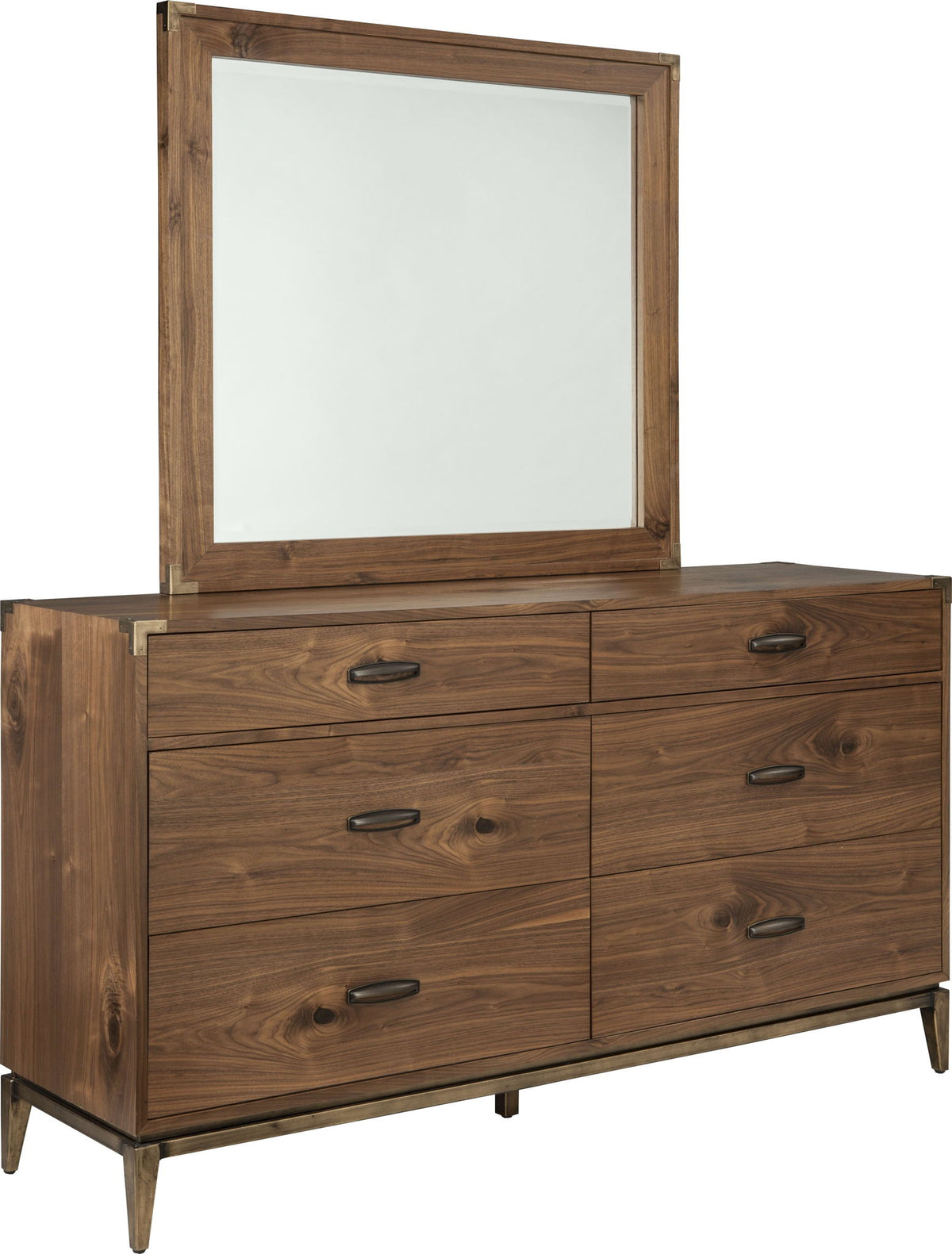 Adler - Beveled Glass Mirror - Natural Walnut