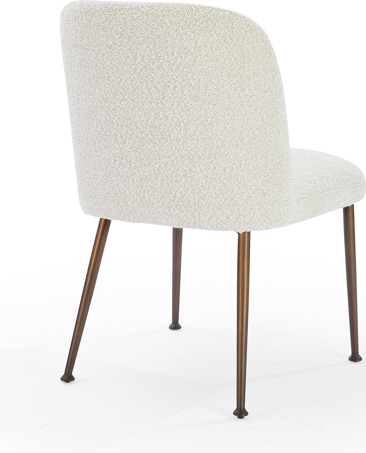 Crossroads 2.0 - Avery Upholstered Dining Chair (Set of 2) - Ricotta Boucle And Bronze Metal