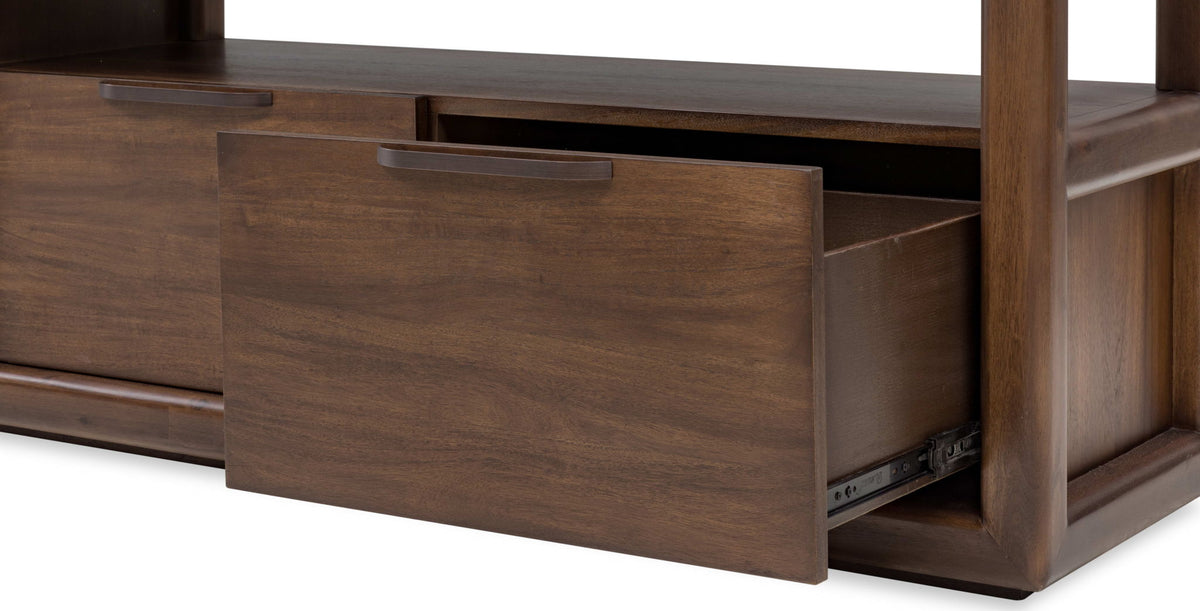 Sol - 74" Media Console - Brown Spice