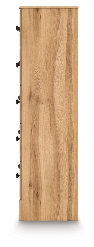 Aleaport - Five Drawer Chest - Warm Brown
