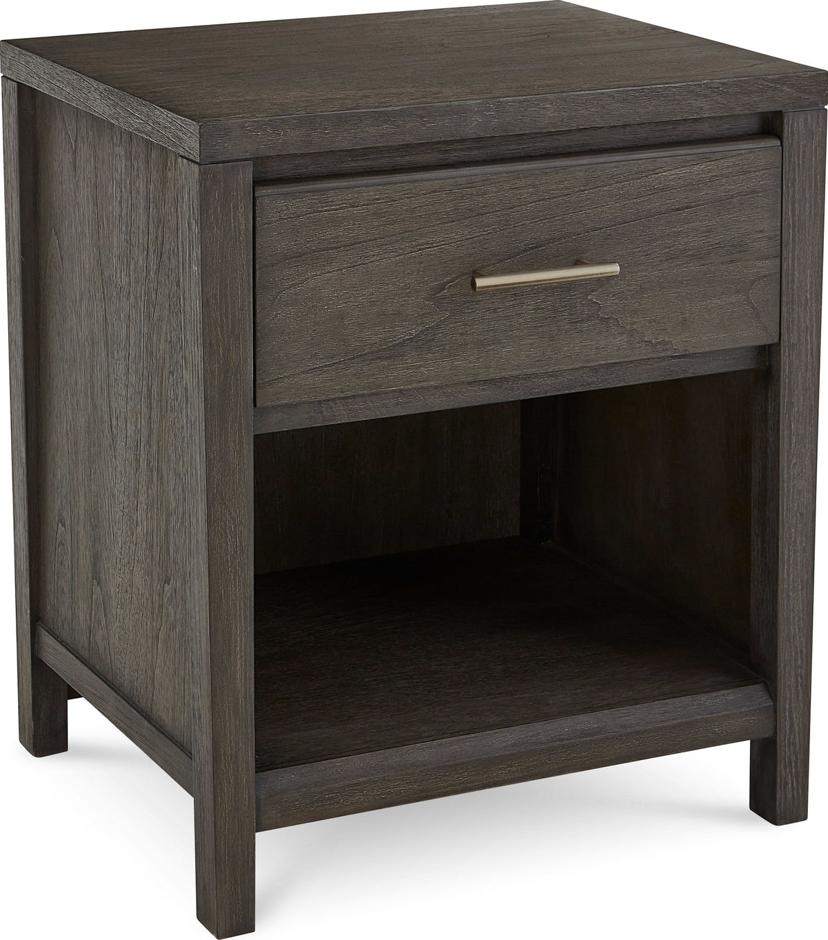 Nevis Riva - One Drawer Nightstand - Sharkskin