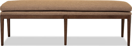 Carlisle - Upholstered Bench - Light Brown / Pecan Pie