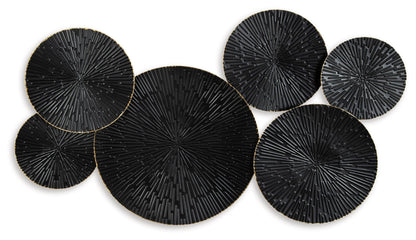 Rhetlen - Wall Decor - Black / Gold Finish