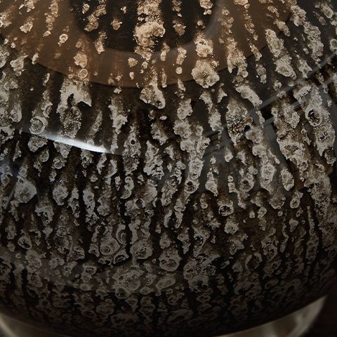 Tenslow - Glass Table Lamp - Antique Black