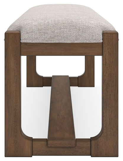Cabalynn - Large Uph Dining Room Bench - Oatmeal / Light Brown