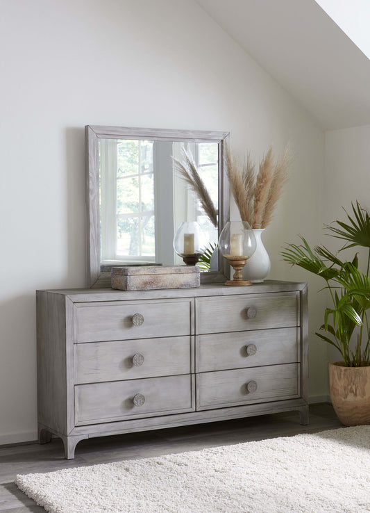 Boho Chic - Plain Mirror - Washed White