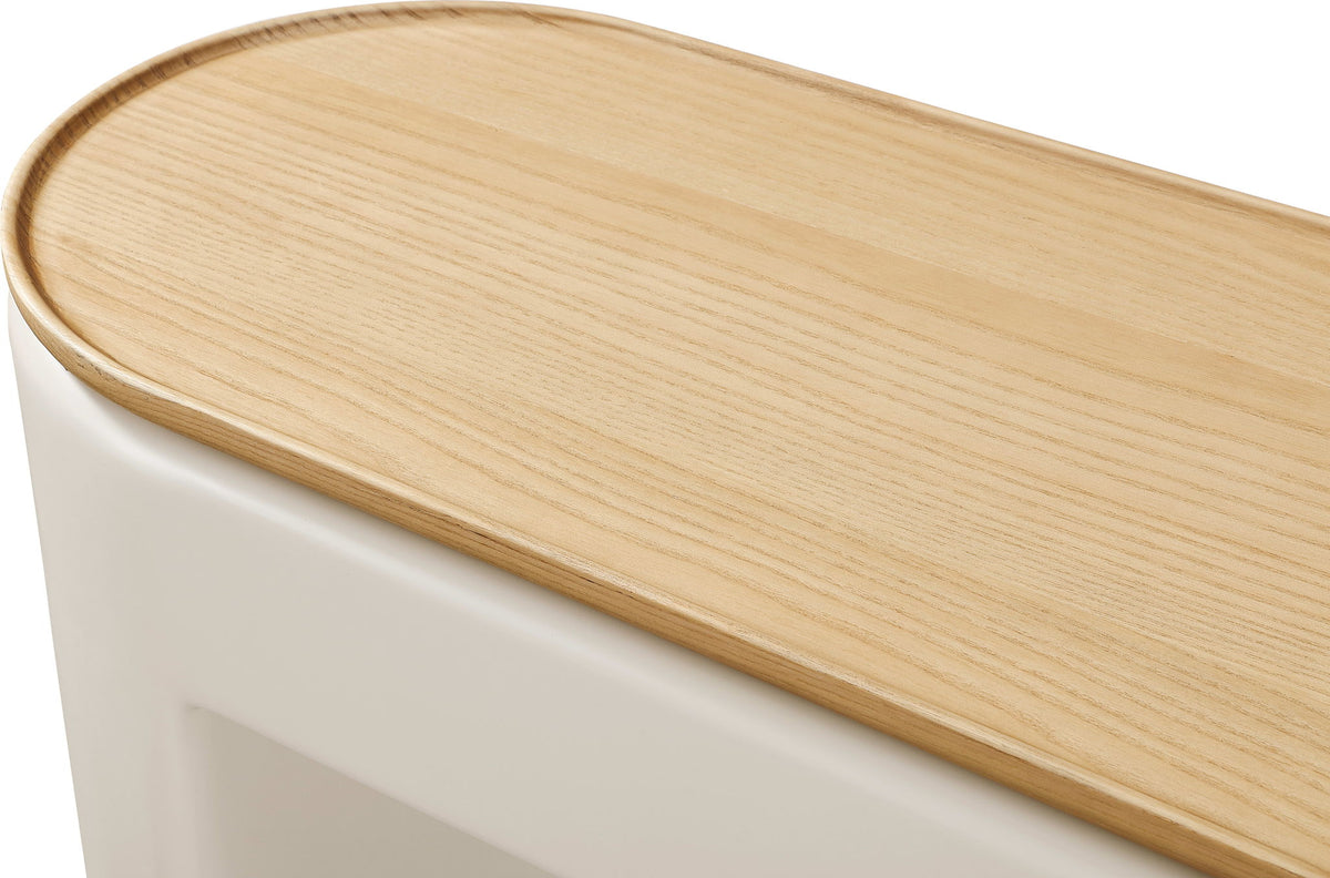 Oskar - Lift Top Console Table - Barley / Off-White