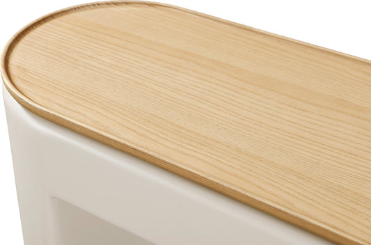 Oskar - Lift Top Console Table - Barley / Off-White