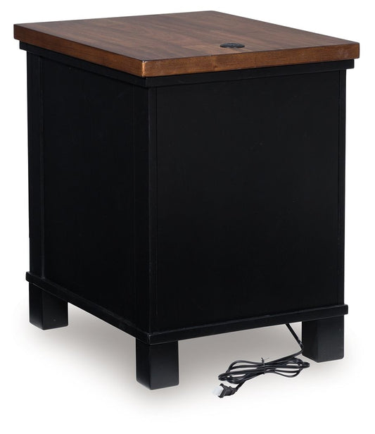 Wildenauer - Chair Side End Table - Brown / Black