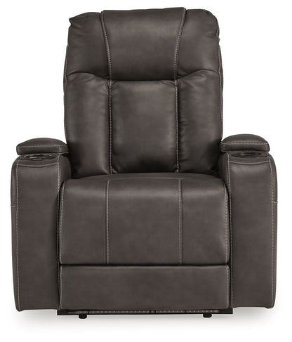 Feazada - Power Recliner With Adj Headrest - Shadow