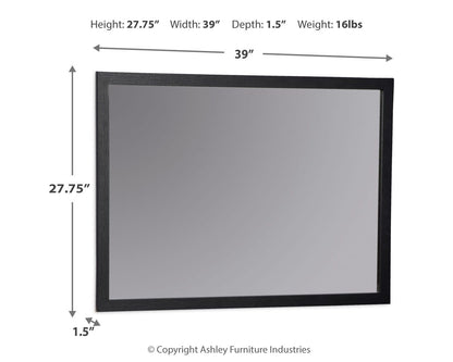 Danziar - Bedroom Mirror - Black