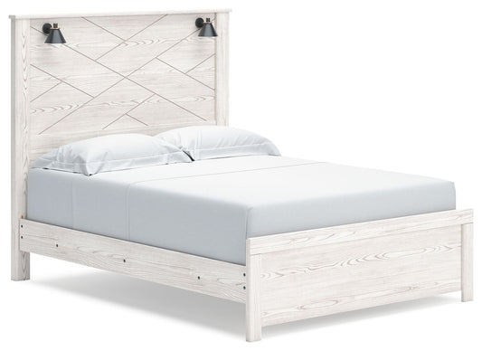 Gerridan - Panel Bed With Sconces
