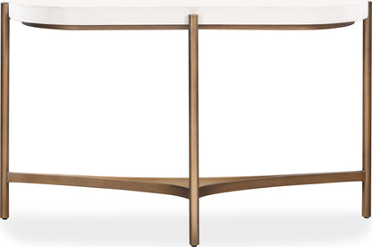 Lyon - Semi Circular Concrete And Metal Console Table