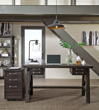Yosemite - Solid Wood Rollling File Cabinet - Cafe